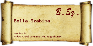 Bella Szabina névjegykártya