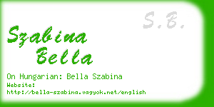 szabina bella business card